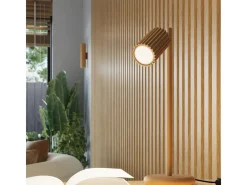 Lámpara De Pared Karbon Minimalista De Aluminio - 2 Fuentes Luminosas - L.6,5 X A.30 Cm - Dorado