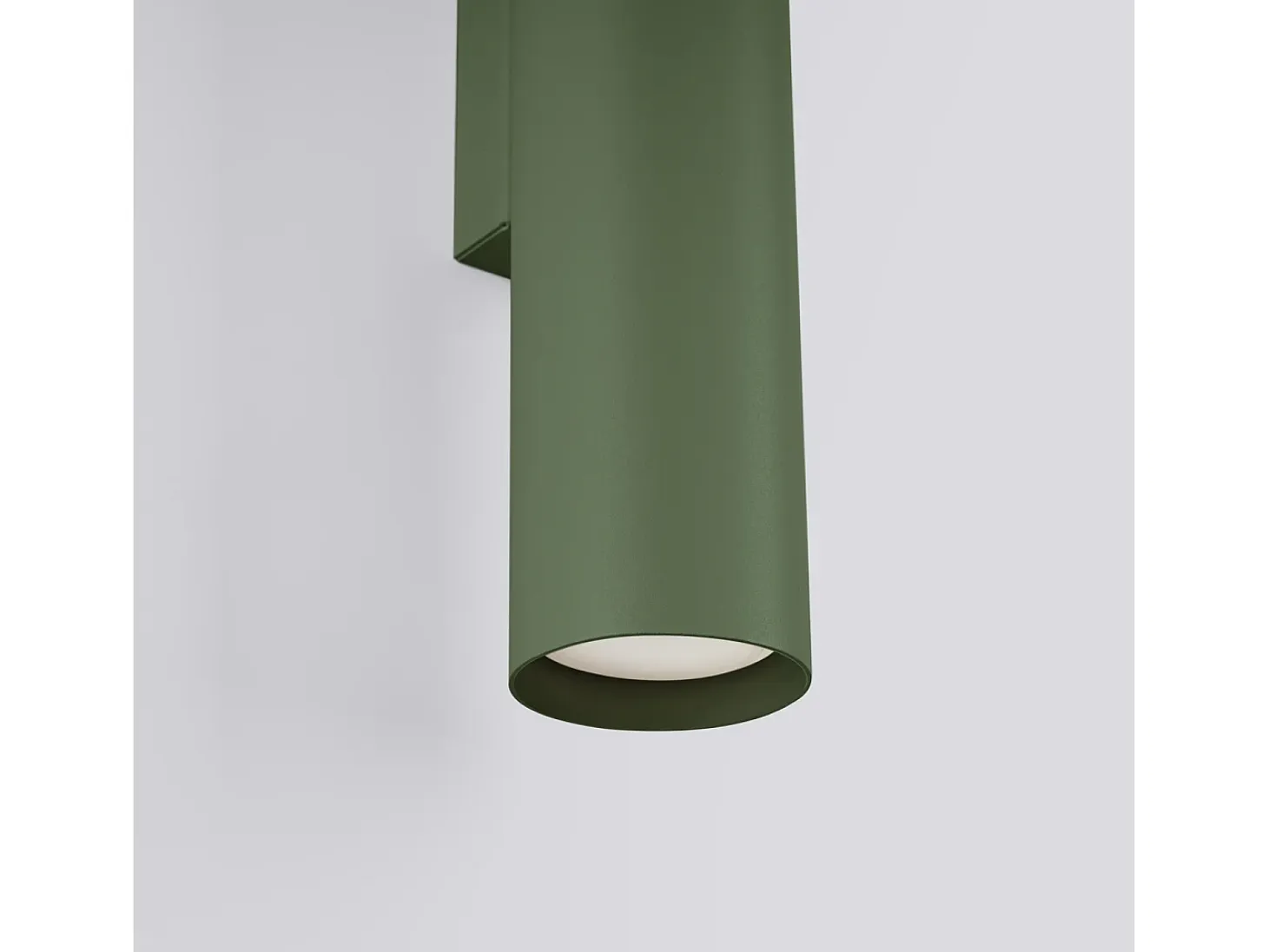 Lámpara De Pared Lagos Desván De Acero - 2 Fuentes Luminosas - L.6 X A.30 Cm - Verde Oliva
