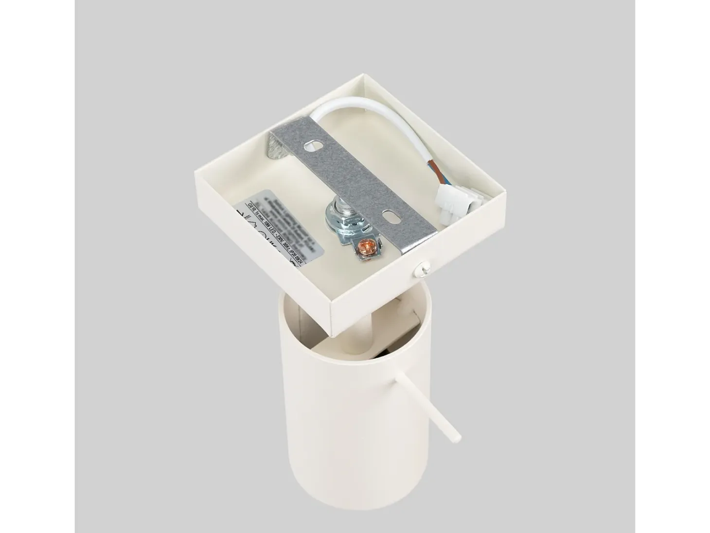 Lámpara De Pared Lagos Moderno De Acero - 1 Fuentes Luminosas - L.8 X A.8 Cm - Beige