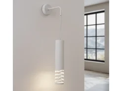 Lámpara De Pared Lami Moderno De Acero - 1 Fuentes Luminosas - L.8 X A.10 Cm - Blanco
