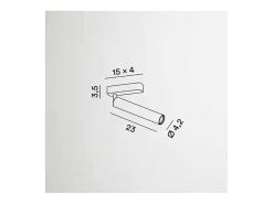 Lámpara de pared LED cilíndrica orientable BAMBU de Bianca Perenz