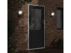 Lámpara de pared LED de exterior aluminio fundido negro ES332644