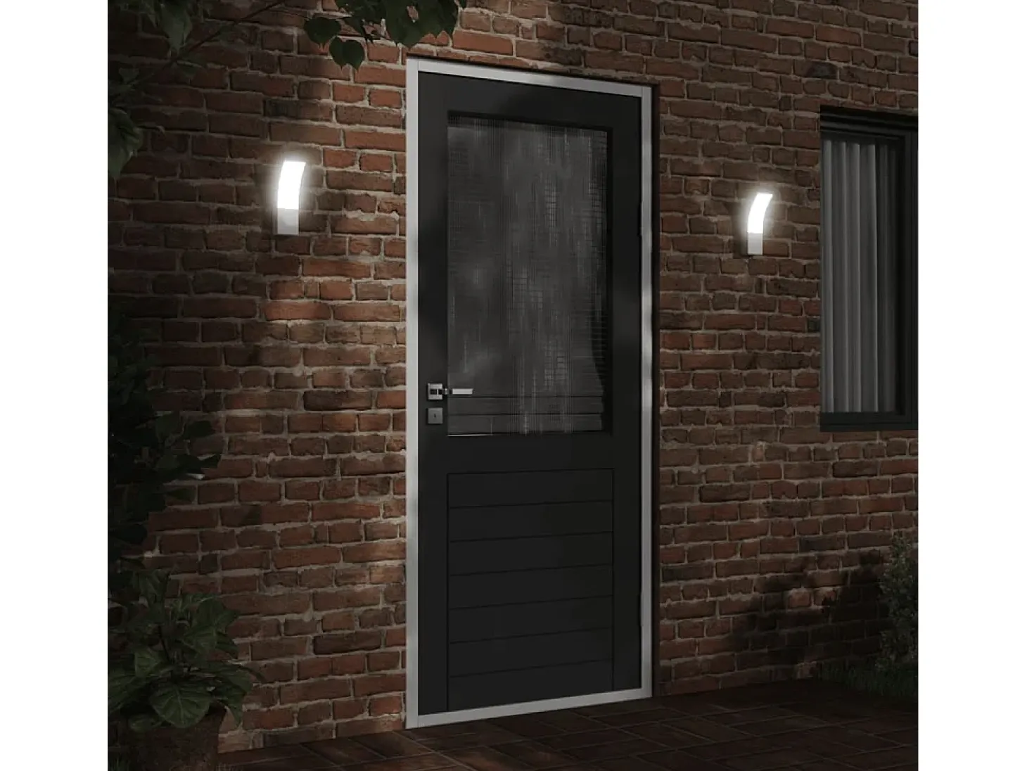 Lámpara de pared LED de exterior aluminio fundido blanco ES630453