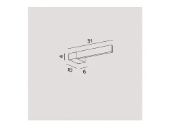 Lámpara de pared LED inclinable y ajustable ELLE blanca de 14 W Perenz
