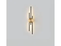 Lámpara De Pared Led Toolight App1437-W Black Gold