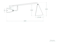 Lámpara de Pared LED 8W Aluminio Elise Negro