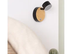 Lámpara de Pared LED 5W Metal con Interruptor Serifos Negro