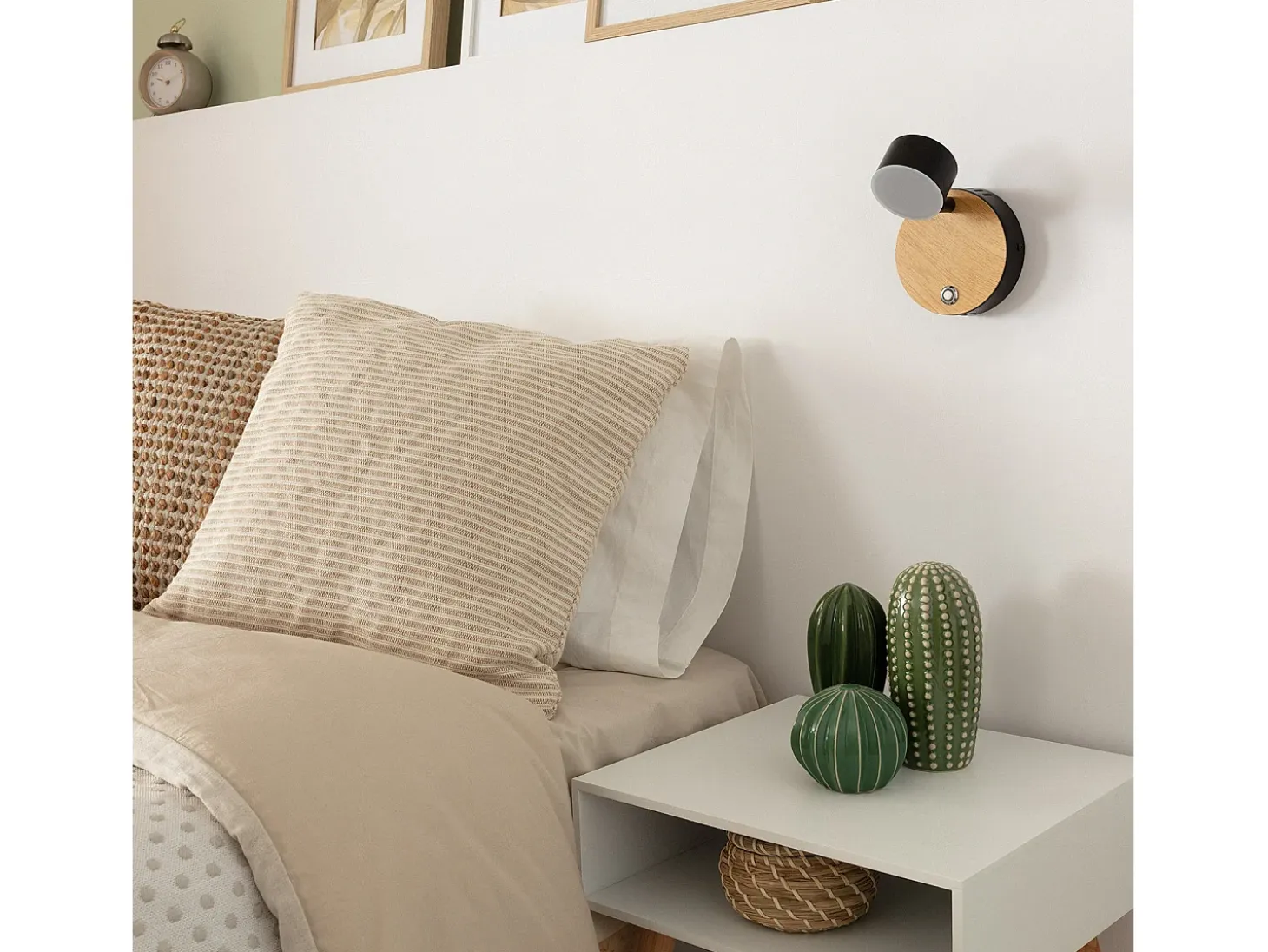 Lámpara de Pared LED 5W Metal con Interruptor Serifos Negro
