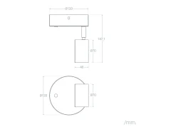 Lámpara de Pared LED 5W Metal con Interruptor Serifos Blanco