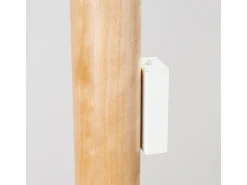 Lámpara de pared Lino moderno de madera/acero - 2 fuentes luminosas - L.6 x A.30 cm - madera natural/blanco