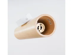 Lámpara de pared Lino moderno de madera/acero - 2 fuentes luminosas - L.6 x A.30 cm - madera natural/blanco