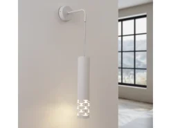 Lámpara De Pared Liro Moderno De Acero - 1 Fuentes Luminosas - L.8 X A.10 Cm - Blanco