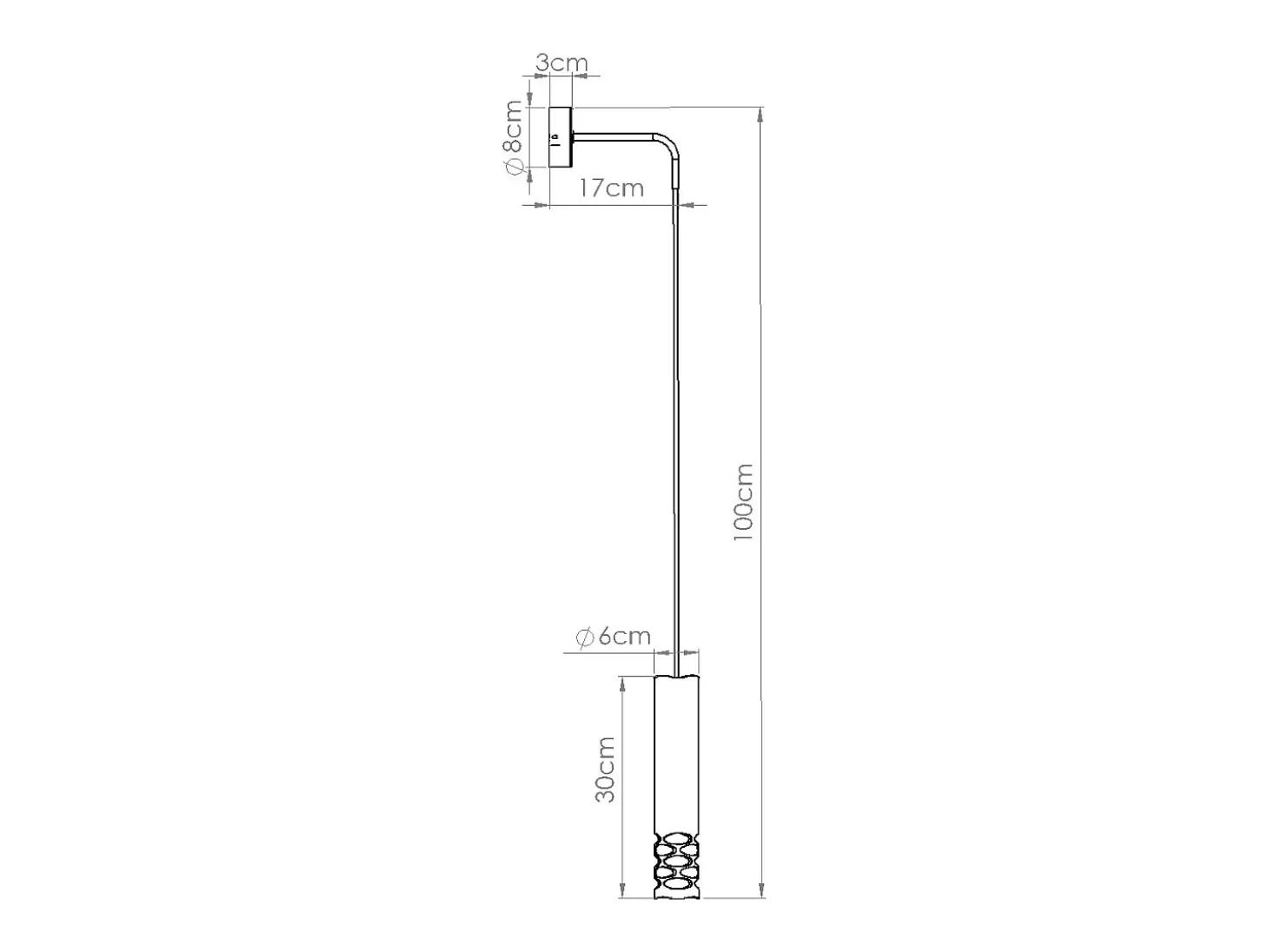 Lámpara De Pared Liro Moderno De Acero - 1 Fuentes Luminosas - L.8 X A.10 Cm - Blanco