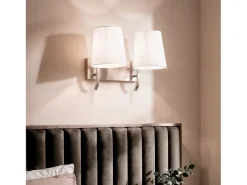 Lámpara de Pared Metal 2 Focos Eikho Blanco