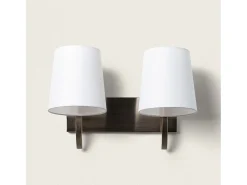 Lámpara de Pared Metal 2 Focos Eikho Blanco
