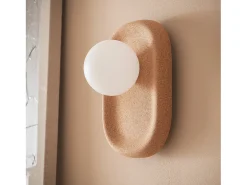 Lámpara de Pared Metal y Corcho Leshna Natural