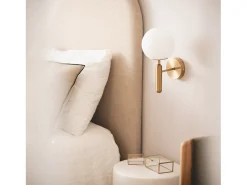 Lámpara de Pared Metal y Cristal Oto Dorado