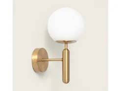 Lámpara de Pared Metal y Cristal Oto Dorado