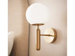Lámpara de Pared Metal y Cristal Oto Dorado