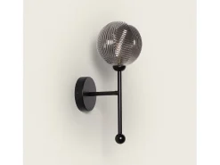 Lámpara de Pared Metal y Cristal Abbie Ámbar