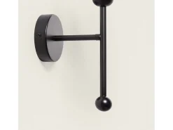 Lámpara de Pared Metal y Cristal Abbie Gris Humo