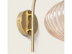 Lámpara de Pared Metal y Cristal Basile Ámbar