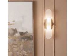 Lámpara de Pared Metal y Mármol Nandra Dorado