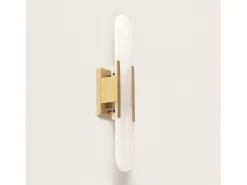 Lámpara de Pared Metal y Mármol Nandra Dorado