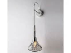 Lámpara de pared Nemesis de hierro con cristal pyrex gris 1 luz .14 P.21 BL280-AP1-GR