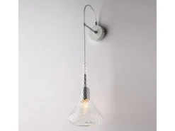 Lámpara de pared Nemesis de hierro con cristal pyrex transparente 1 luz .14 P.21 BL280-AP1-TR