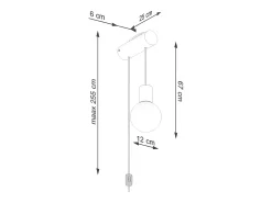 Lámpara De Pared Nimbi Desván De Madera/Vidrio - 1 Fuentes Luminosas - L.6 X A.67 Cm - Madera Natural/Blanco/Negro