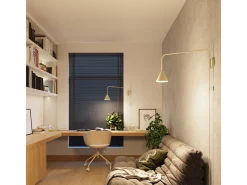 Lámpara De Pared Nox Moderno De Acero - 1 Fuentes Luminosas - L.14 X A.30 Cm - Beige