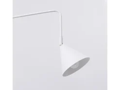 Lámpara De Pared Nox Moderno De Acero - 1 Fuentes Luminosas - L.14 X A.30 Cm - Blanco