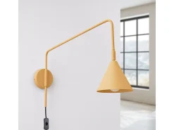 Lámpara De Pared Nox Moderno De Acero - 1 Fuentes Luminosas - L.14 X A.30 Cm - Oro/Negro