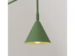 Lámpara De Pared Nox Moderno De Acero - 1 Fuentes Luminosas - L.14 X A.30 Cm - Verde Oliva