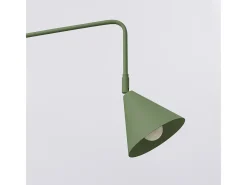 Lámpara De Pared Nox Moderno De Acero - 1 Fuentes Luminosas - L.14 X A.30 Cm - Verde Oliva