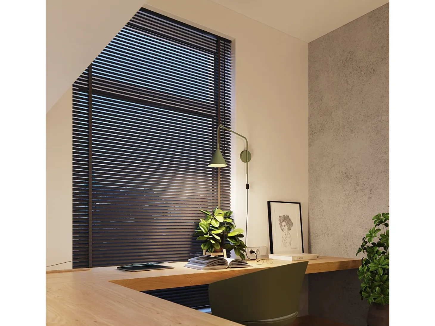 Lámpara De Pared Nox Moderno De Acero - 1 Fuentes Luminosas - L.14 X A.30 Cm - Verde Oliva
