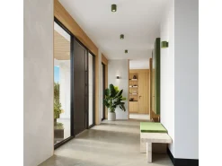 Lámpara de pared Orbis industrial de concreto - 1 fuentes luminosas - L.10 x A.10 cm - verde oliva