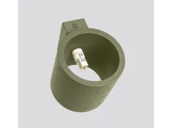Lámpara de pared Orbis industrial de concreto - 1 fuentes luminosas - L.10 x A.10 cm - verde oliva