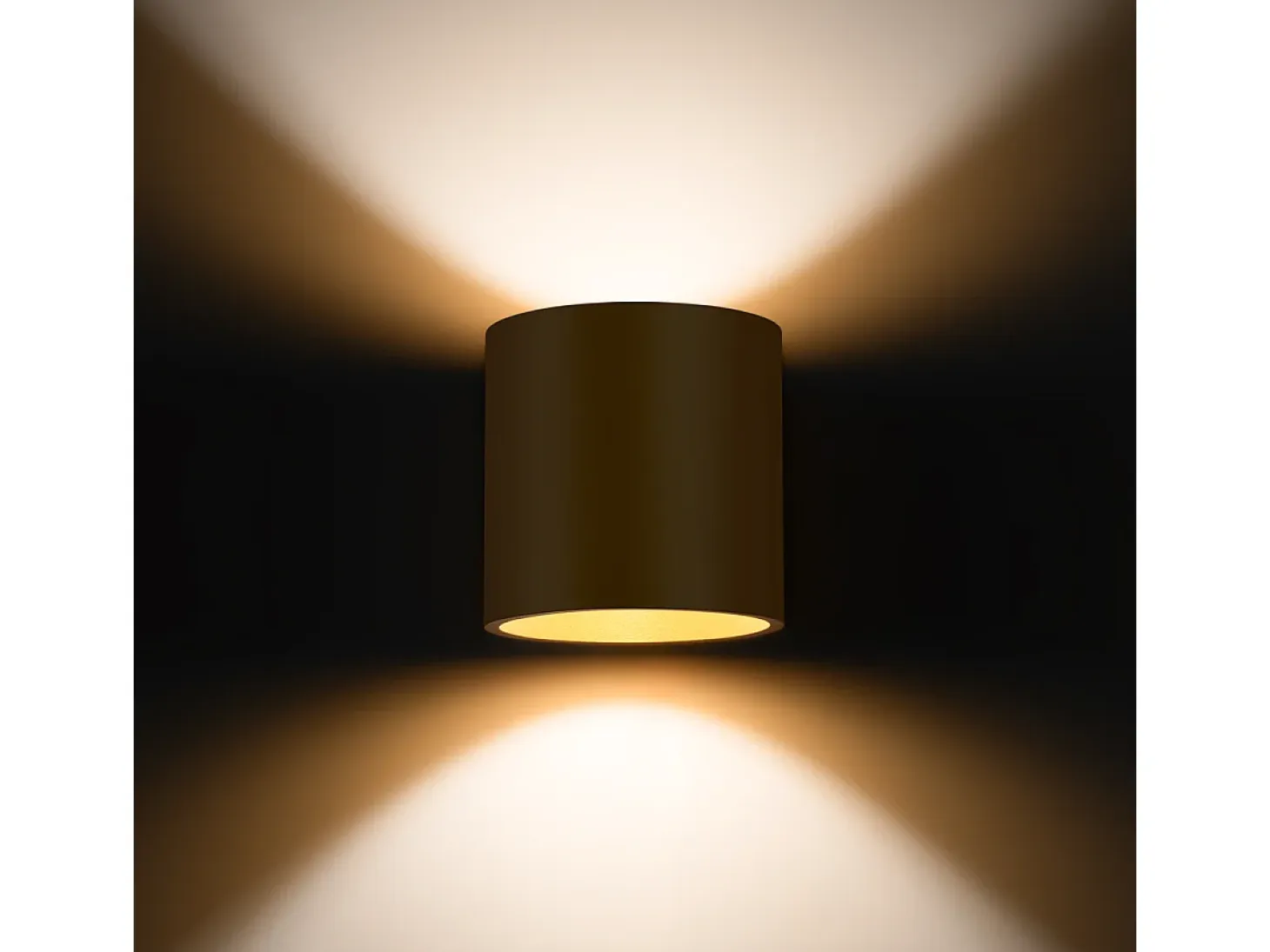 Lámpara De Pared Orbis Minimalista De Acero - 1 Fuentes Luminosas - L.10 X A.10 Cm - Dorado