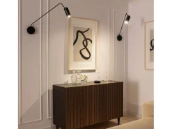 Lámpara de Pared Orientable Metal Magno Negro