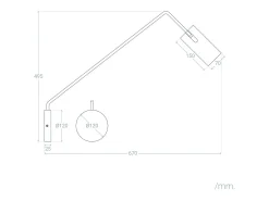 Lámpara de Pared Orientable Metal Magno Negro