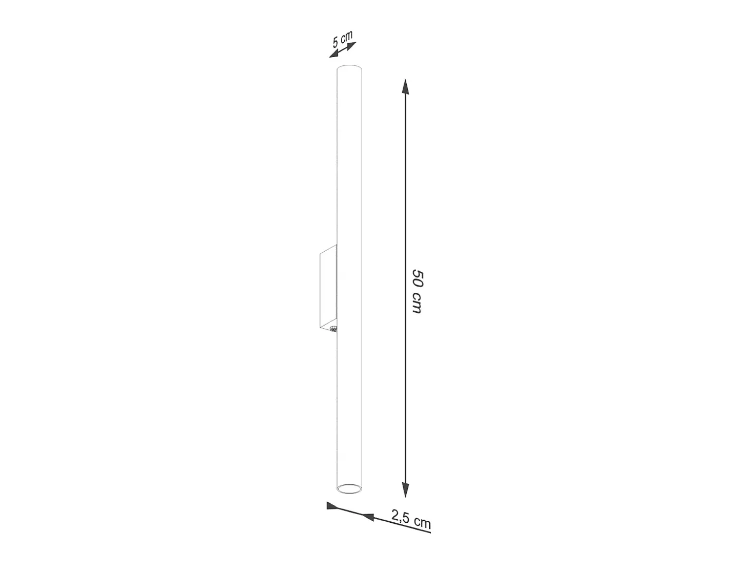 Lámpara De Pared Pastelo Moderno De Acero - 2 Fuentes Luminosas - L.2,5 X A.50 Cm - Ocre Rojo