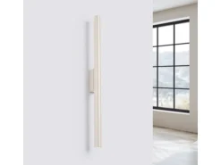 Lámpara De Pared Pastelo Moderno De Acero - 2 Fuentes Luminosas - L.2,5 X A.50 Cm - Beige