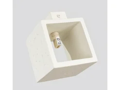 Lámpara de pared Quad industrial de concreto - 1 fuentes luminosas - L.10 x A.10 cm - beige