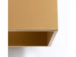 Lámpara De Pared Quad Minimalista De Acero - 1 Fuentes Luminosas - L.10 X A.10 Cm - Dorado