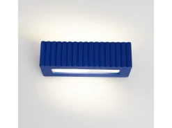 Lámpara de pared Rigata moderno de cerámica - 1 fuentes luminosas - L.34 x A.10 cm - ultramarino