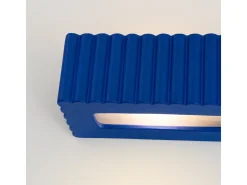 Lámpara de pared Rigata moderno de cerámica - 1 fuentes luminosas - L.34 x A.10 cm - ultramarino