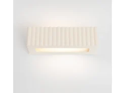 Lámpara de pared Rigata moderno de cerámica - 1 fuentes luminosas - L.34 x A.10 cm - blanco