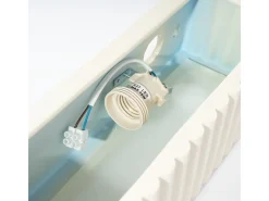 Lámpara de pared Rigata moderno de cerámica - 1 fuentes luminosas - L.34 x A.10 cm - blanco